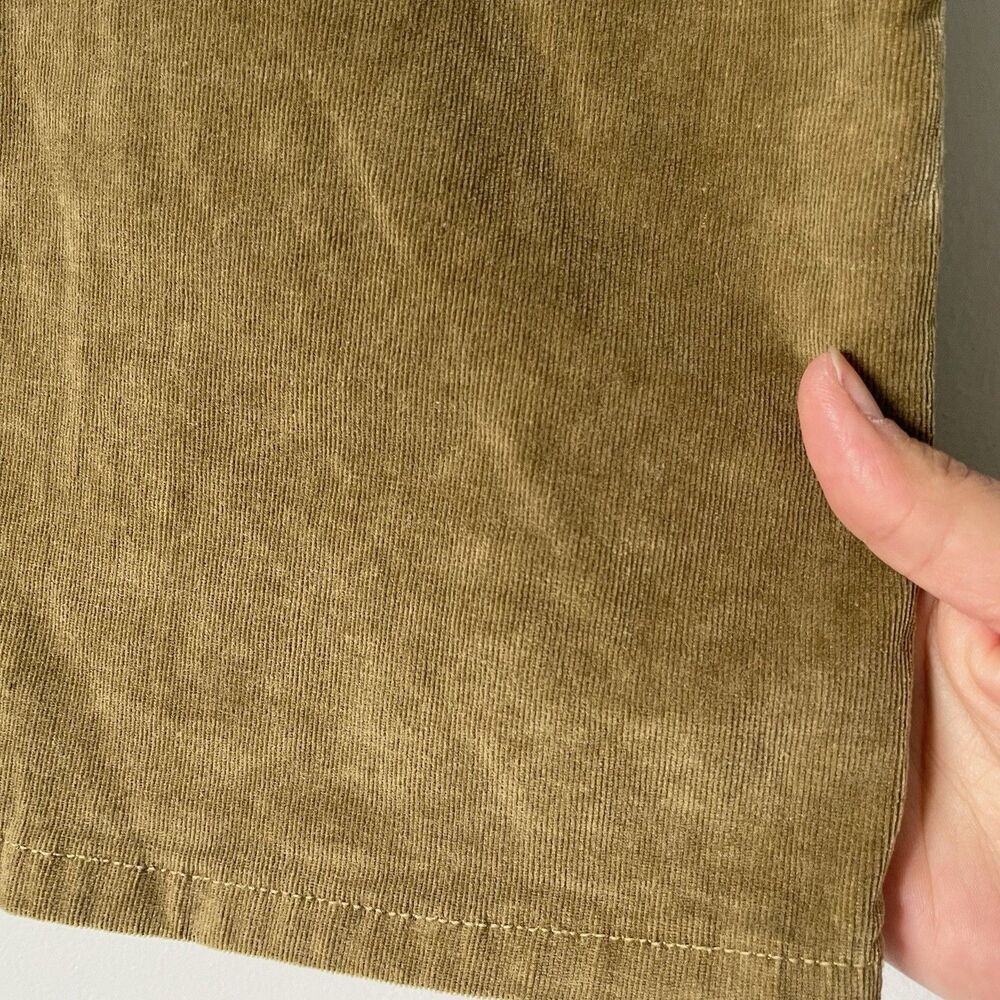 Vintage Hurley y2k 2000's Micro Mini Skirt Low-Rise Corduroy Green Junior's 5 - Picture 5 of 12